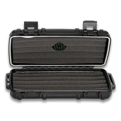 Cigar Caddy 5-Cigar Travel Humidors - Black - Front Opened