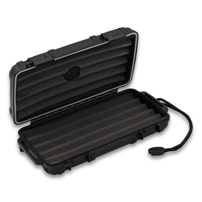 Cigar Caddy 5-Cigar Travel Humidors - Black - Right Facing Opened