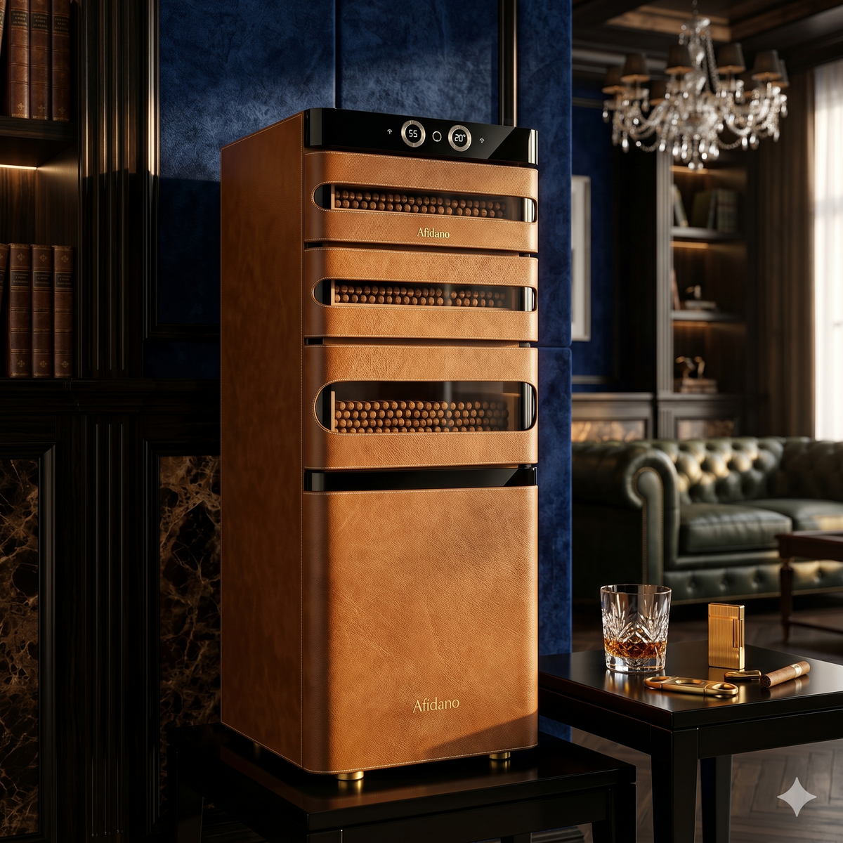 Afidano L5 Leather Series 1200-Cigar Electric Humidor -  Lifestyle Image