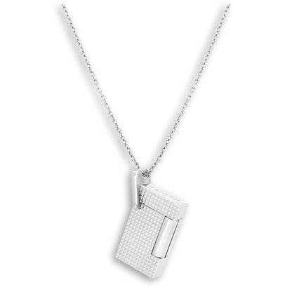 S.T. Dupont Line 2 Necklace Soft Flame Cigar Lighter - Silver -  Left Facing