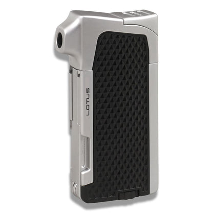 Lotus Condor Soft Flame Pipe Lighter - Black & Chrome - Main Image