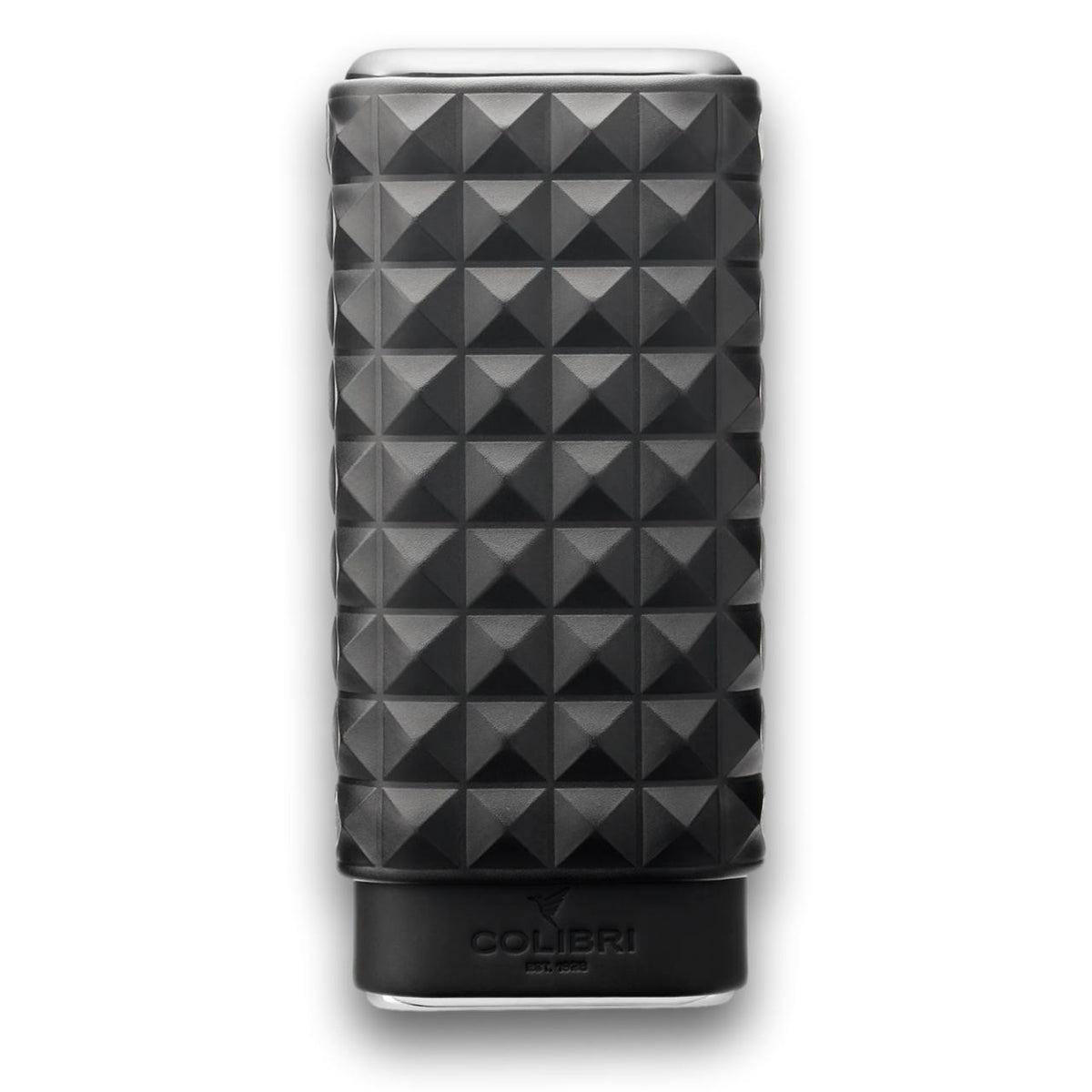 Colibri Quasar Leather 3-Finger Hard Cigar Cases - Black - Main Image - Front Side