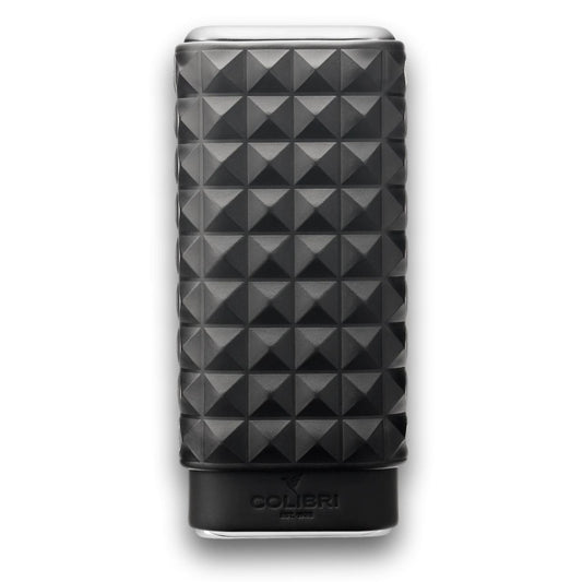 Colibri Quasar Leather 3-Finger Hard Cigar Cases - Black - Main Image - Front Side