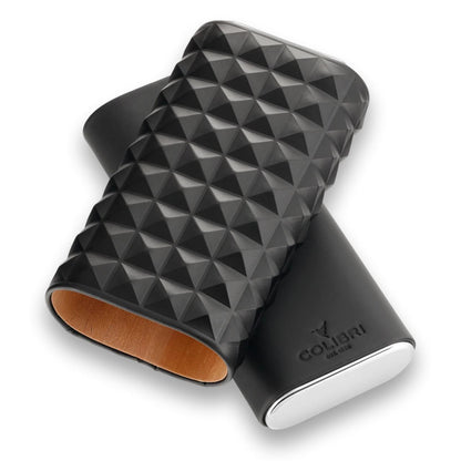 Colibri Quasar Leather 3-Finger Hard Cigar Cases - Interior Details