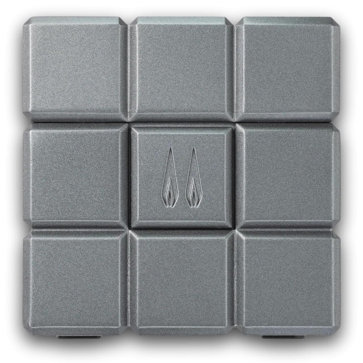 Colibri Heritage Cube Dual Soft and Torch Flame Tabletop Cigar Lighters - Charcoal - Side