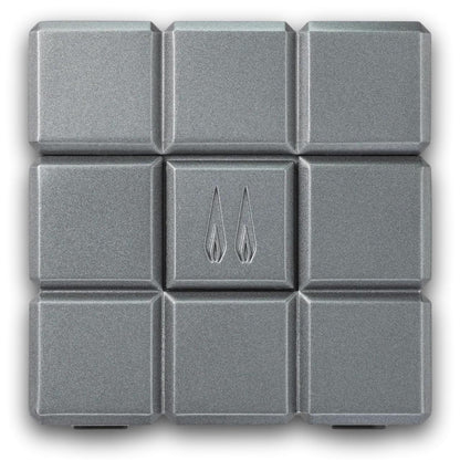 Colibri Heritage Cube Dual Soft and Torch Flame Tabletop Cigar Lighters - Charcoal - Side