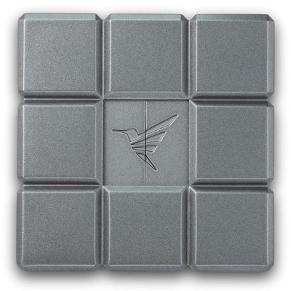 Colibri Heritage Cube Dual Soft and Torch Flame Tabletop Cigar Lighters - Charcoal - Side