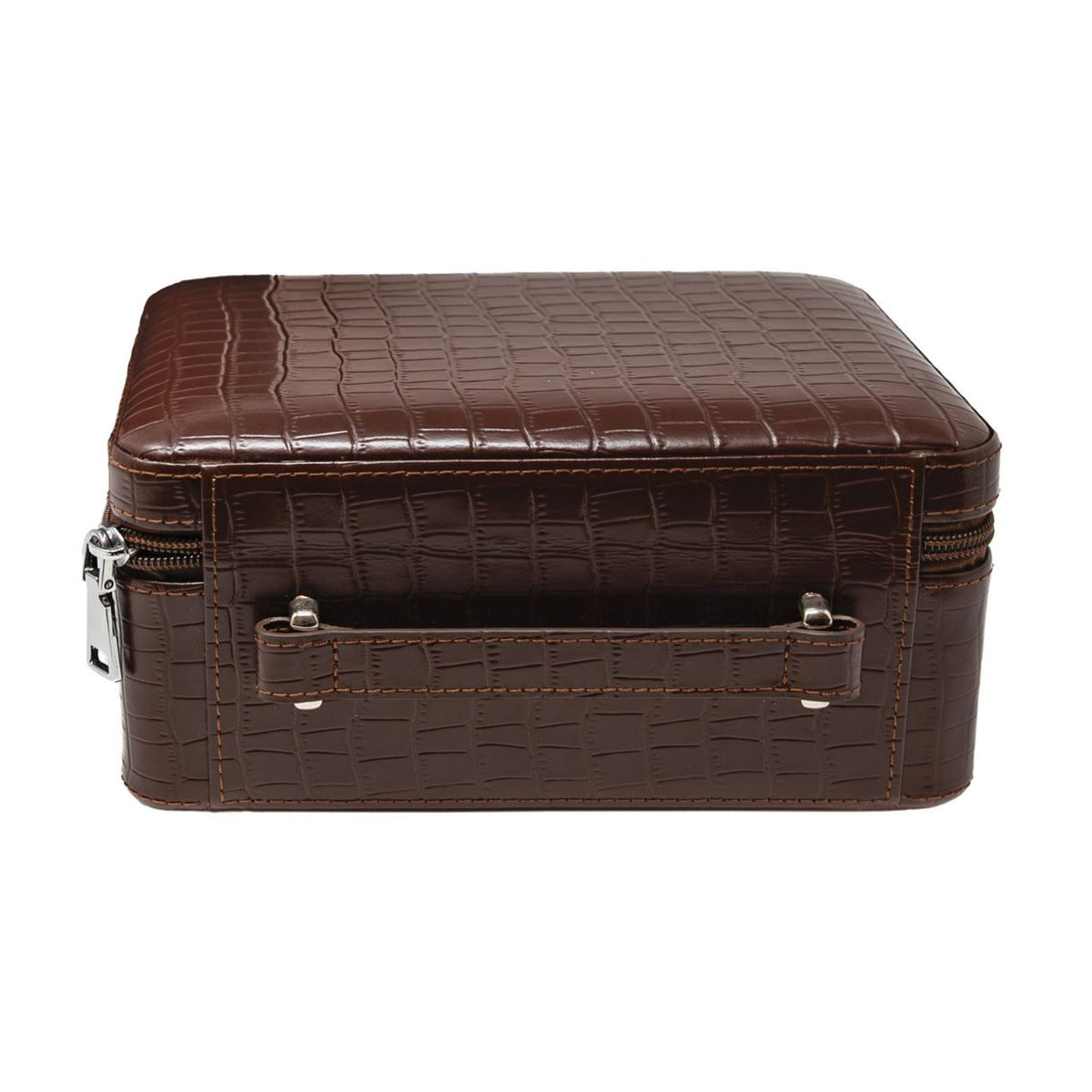 Prestige Manhattan XL Leather 20-Finger Hard Cigar Cases - Brown - Exterior -2