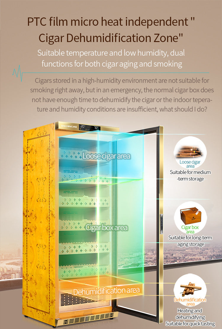 Raching MON2800A Climate Control Black Wood 1,500-Cigar Electric Humidor Specifications