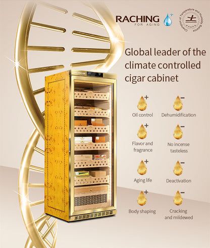 Raching MON800A Climate Control Black Wood 600-Cigar Electric Humidor Specifications