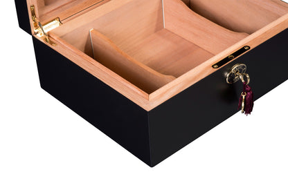 Daniel Marshall 20065 Ambiente 65-Cigar Humidor - Matte Black 