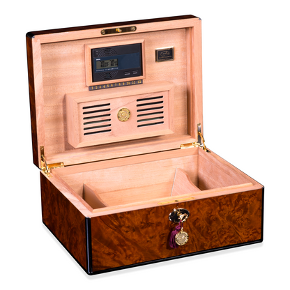 Daniel Marshall 30100 Signature Series 100-Cigar Humidor - Precious Burl Wood (30100.3)