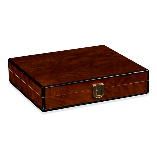Daniel Marshall Slim Travel Humidor - Precious Burl Wood (DM-HUM-BURL-TRVL)