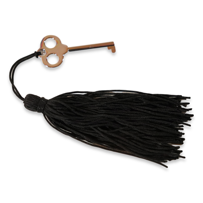 Diamond Crown Chrome Humidor Key with Tassel - St. James Series - Tassel