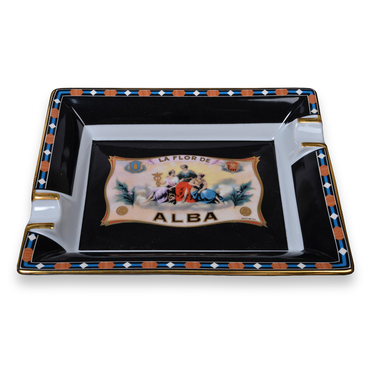 Elie - Bleu - Black - Cigar - Ashtray - Flor - de - Alba - Collection - Exterior