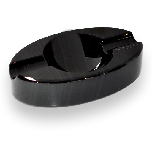 Elie Bleu Obsidian Stone 2 Cigar Ashtray - Obsidian Collection 