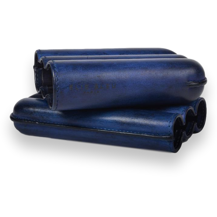 Elie - Bleu - Blue - Patina - 3 - Cigar - Up - to - 64 - Ring - Gauge - Interior