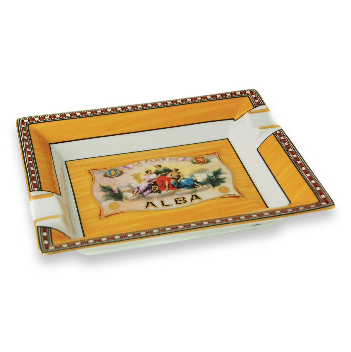 Elie - Bleu - Yellow - Cigar - Ashtray - Flor - de - Alba - Collection - Exterior - Side