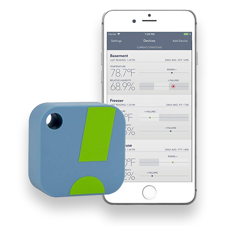 SensorPush HT1 Humidity / Temperature Smart Sensor - mobile app