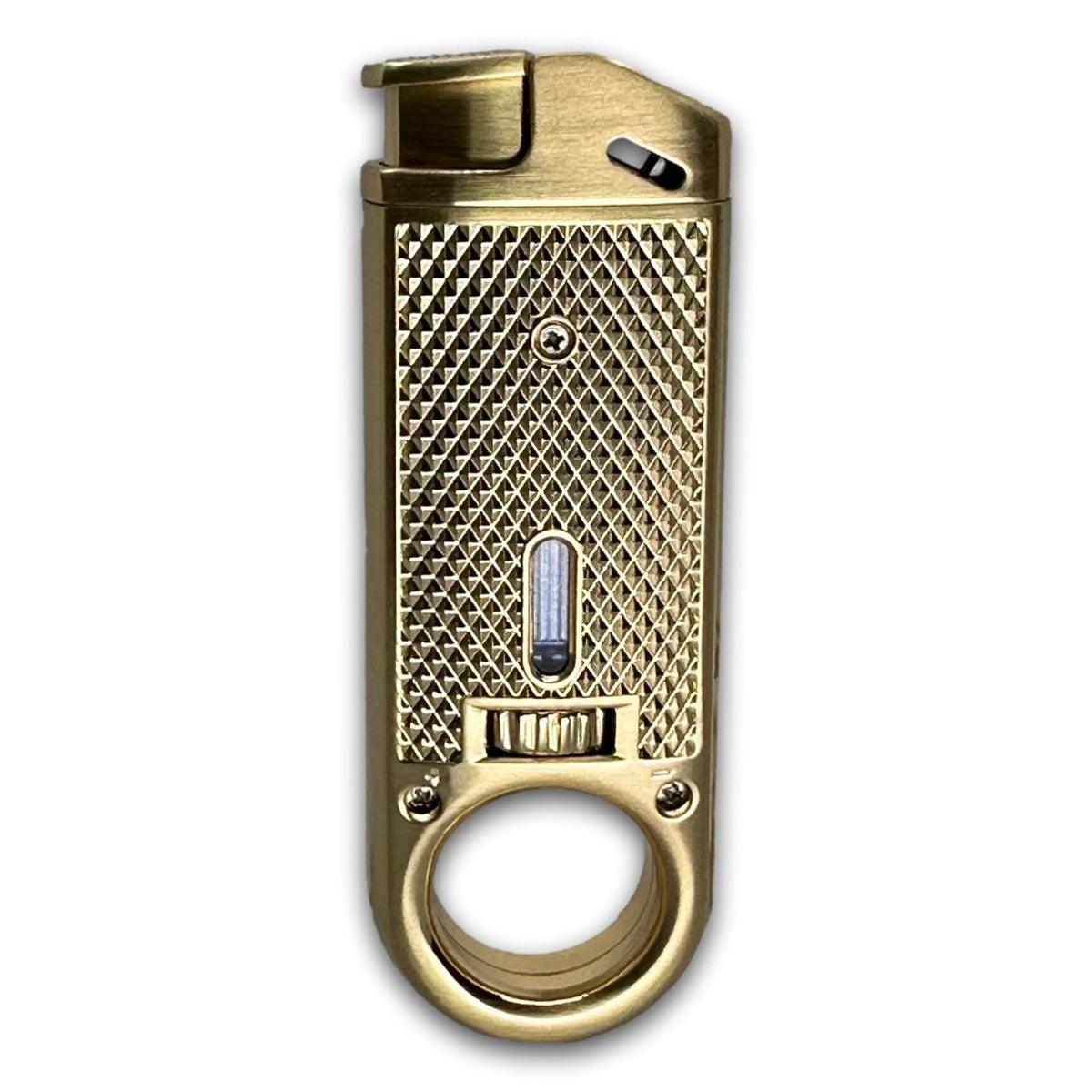 Maxfield Slim Diamond Soft Flame Cigar Lighters - Gold - Exterior Back