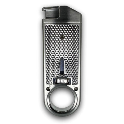 Maxfield Slim Diamond Torch Flame Cigar Lighters - Silver - Exterior Back