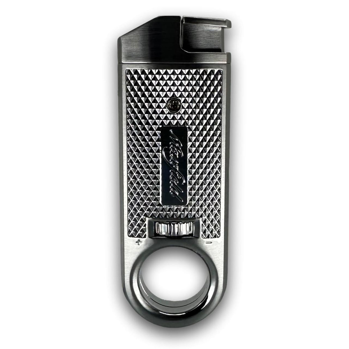 Maxfield Slim Diamond Torch Flame Cigar Lighters - Silver - Exterior Front