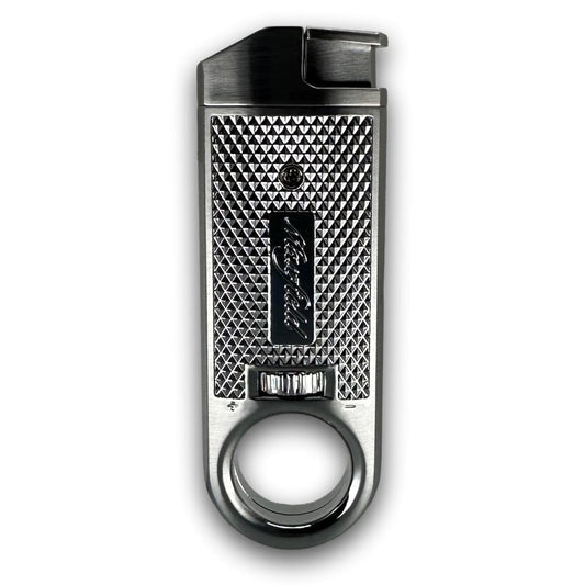 Maxfield Slim Diamond Torch Flame Cigar Lighters - Silver - Exterior Front