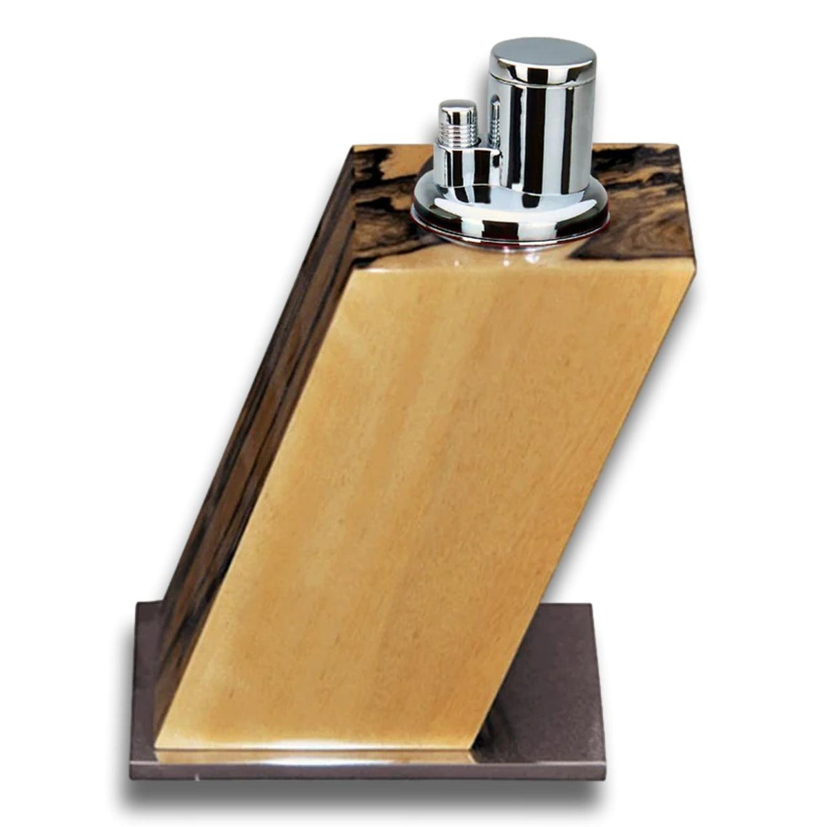 Elie Bleu Royal Ebony Table Torch Flame Triple Jet Tabletop Cigar Lighter - Large - Front