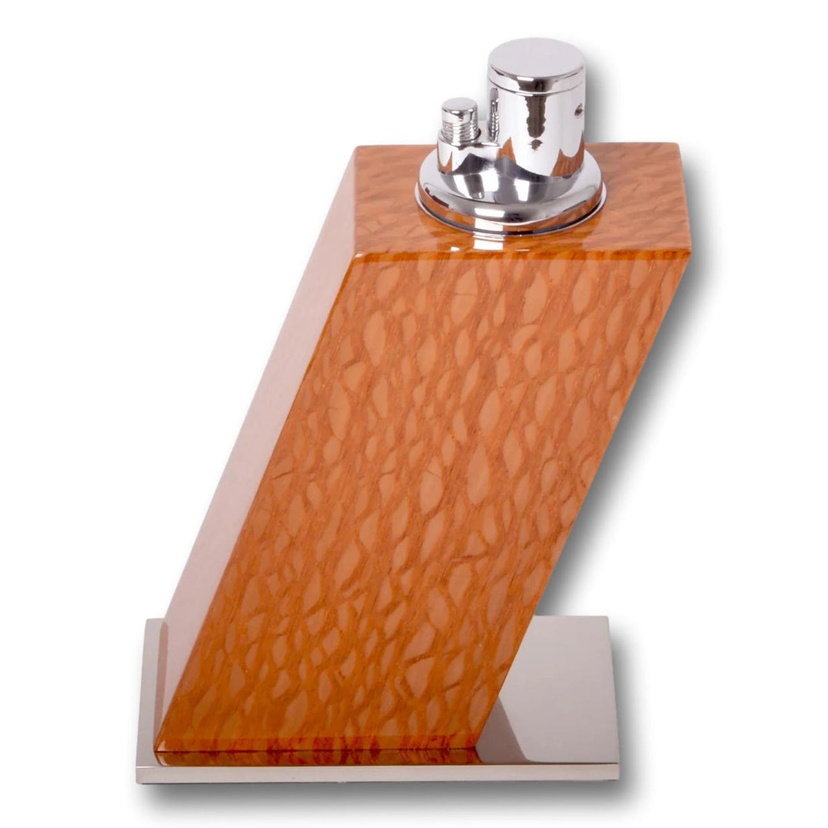 Elie Bleu Louro Faia Classic Wood Torch Flame Triple Jet Tabletop Cigar Lighter - Main Image