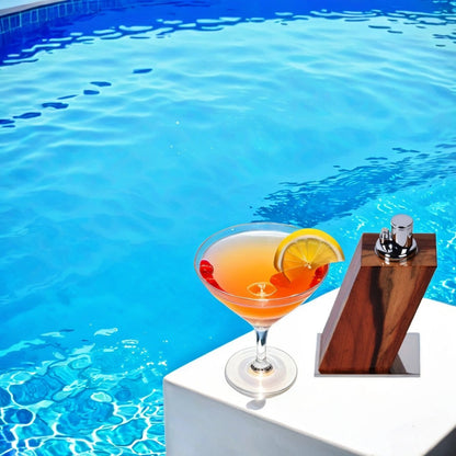 Elie Bleu Padouk Classic Wood Torch Flame Triple Jet Tabletop Cigar Lighter - Lifestyle