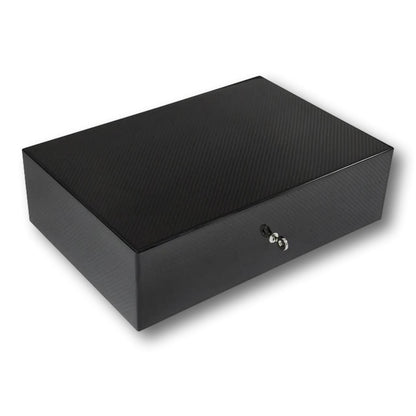 Elie Bleu Carbon Fiber 75-110 Cigar Humidor - Classic Collection - Exterior