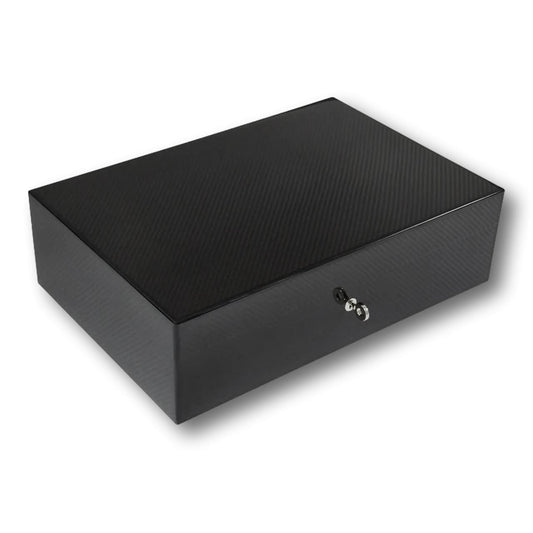 Elie Bleu Carbon Fiber 75-110 Cigar Humidor - Classic Collection - Exterior