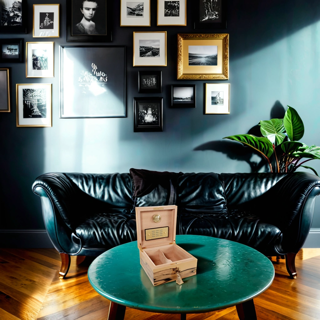 Elie Bleu Royal Ebony Cigar Desktop Humidor - Royal Ebony - Lifestyle