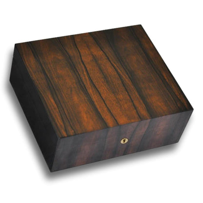 Elie Bleu Classic Wood 75-100-Cigar Desktop Humidor - Green Ebony - Main Image -Right Facing