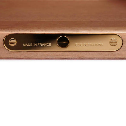 Elie Bleu Classic Wood Cigar Desktop Humidor - Amboyna Burl - Plate Details