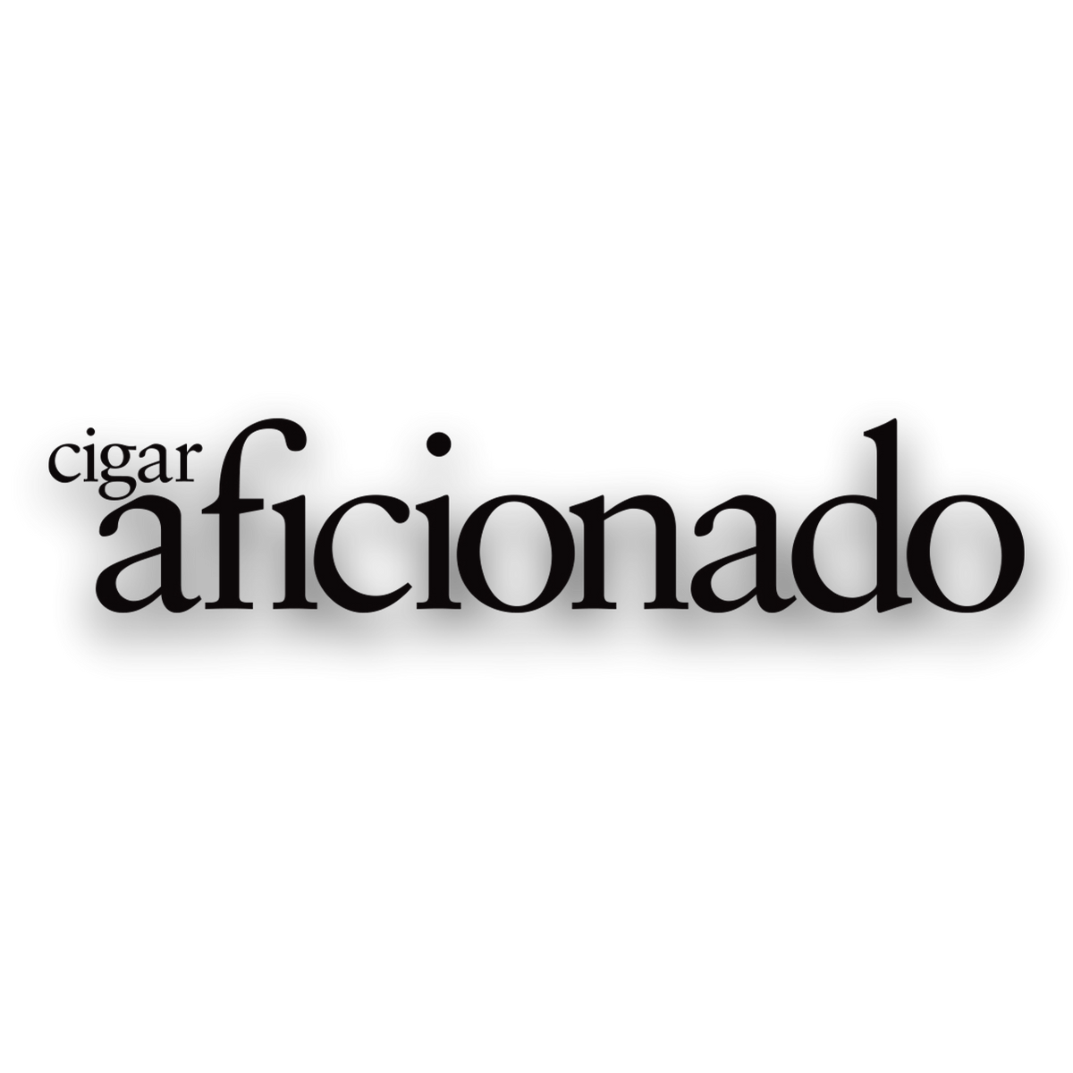 Logo of 'cigar aficionado' on a white background