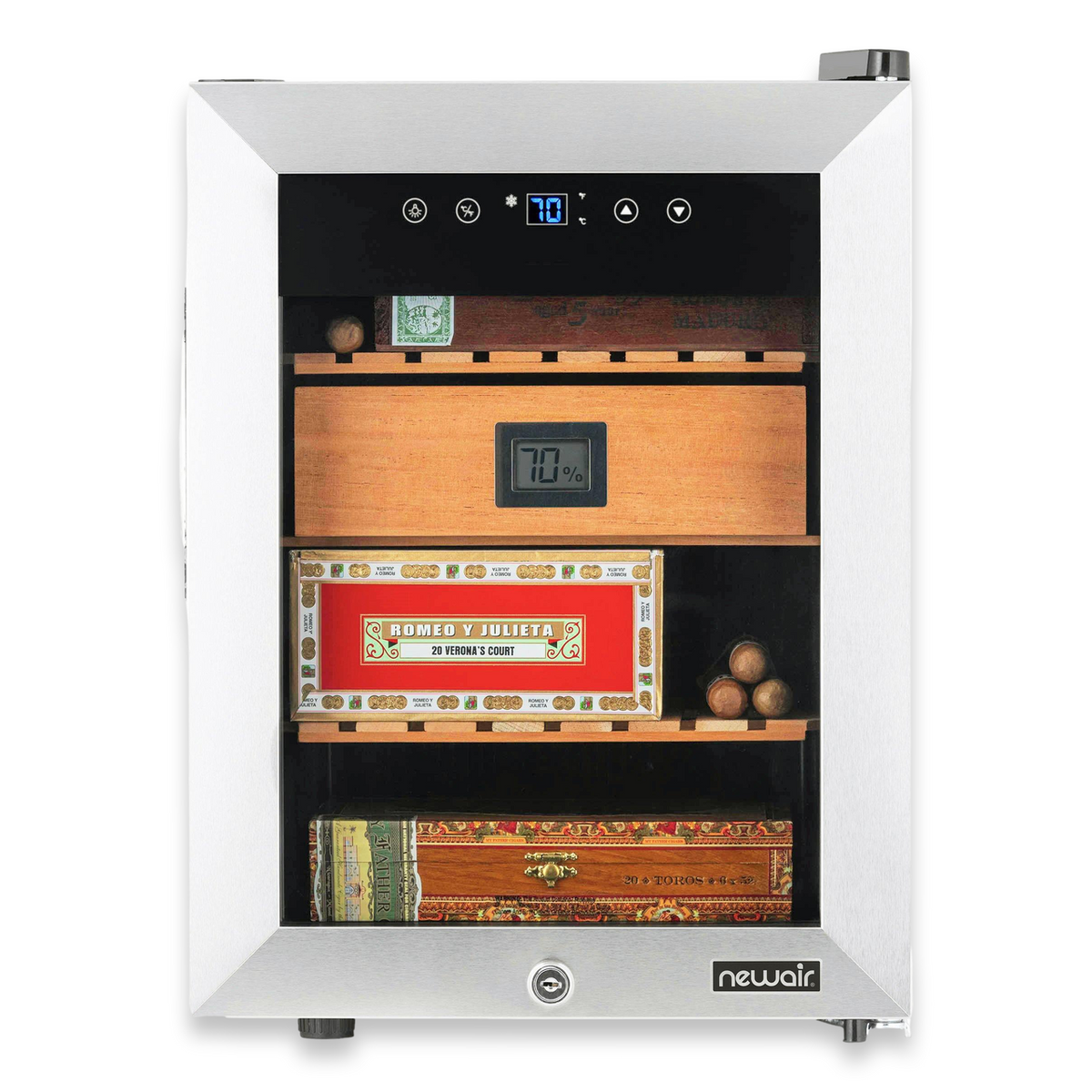NewAir 250-Cigar Electric Humidor with Opti-Temp™ Heating and Cooling Function  - Exterior Front