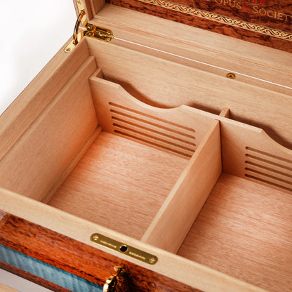 Elie Bleu OpusX El Rojo 75-Cigar Desktop Humidor - Interior Details