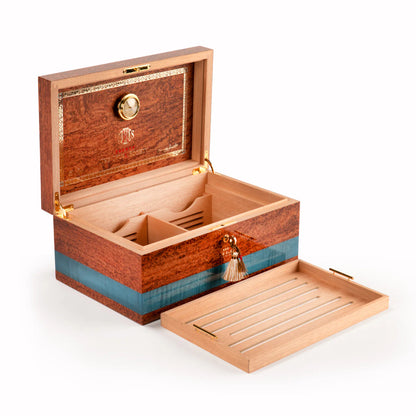 Elie Bleu OpusX El Rojo 75-Cigar Desktop Humidor - Tray Details
