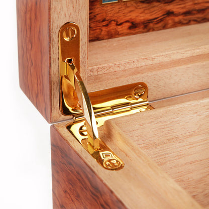 Elie Bleu OpusX El Rojo 75-Cigar Desktop Humidor - Hinge Details