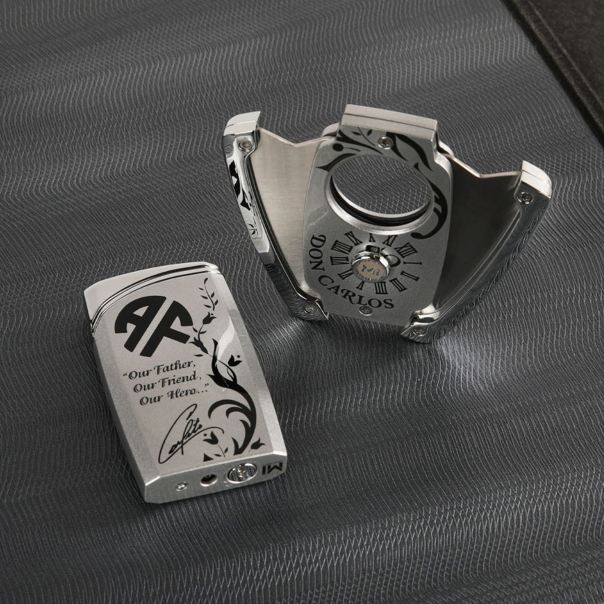 OpusX Society Don Carlos C30 Double Blade Cigar Cutter - Collection with Open Cutter