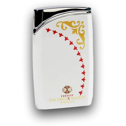 OpusX Society J30 White Series Torch Flame Single Jet Cigar Lighter - Back
