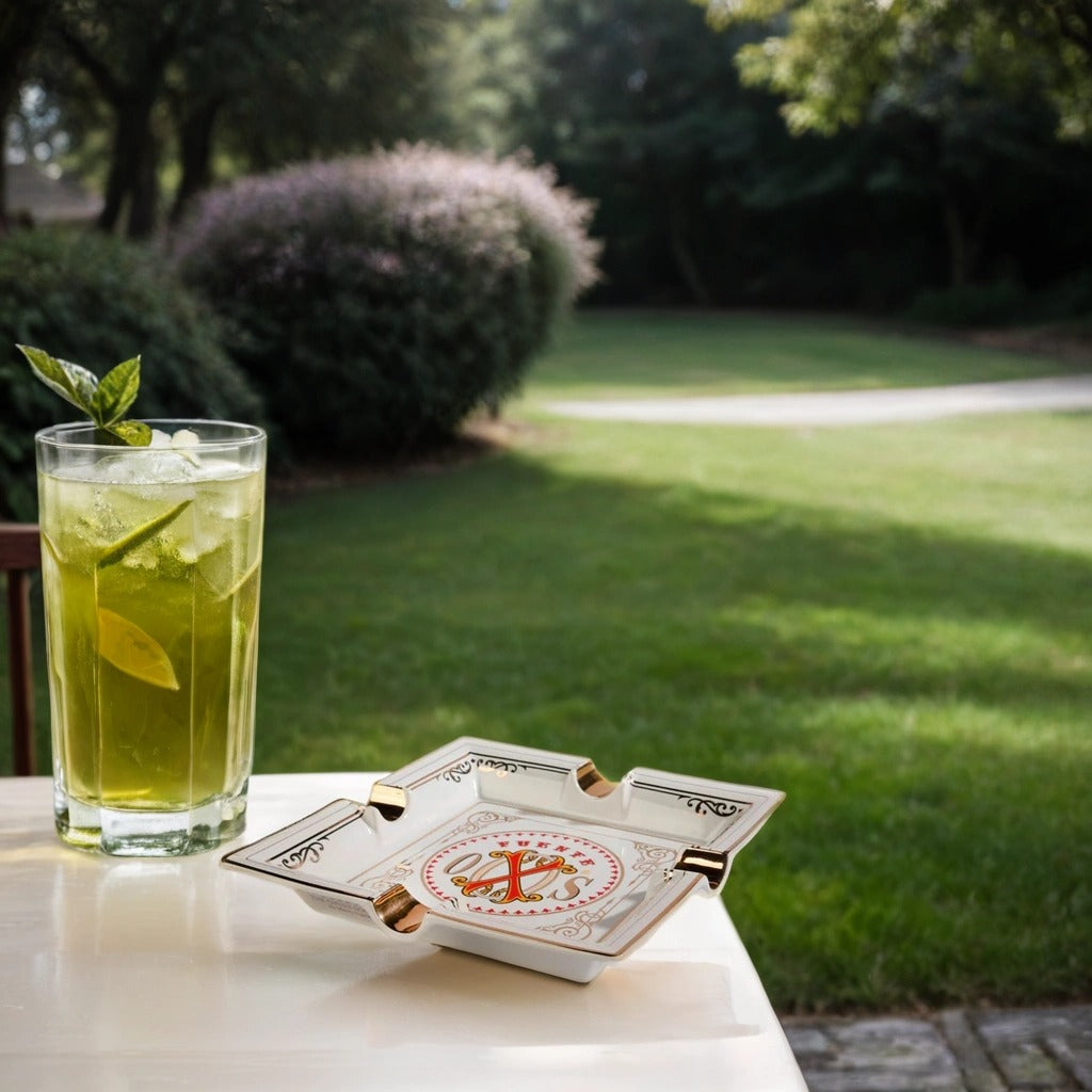 OpusX Society White Series Collection Ashtray  - Lifestyle