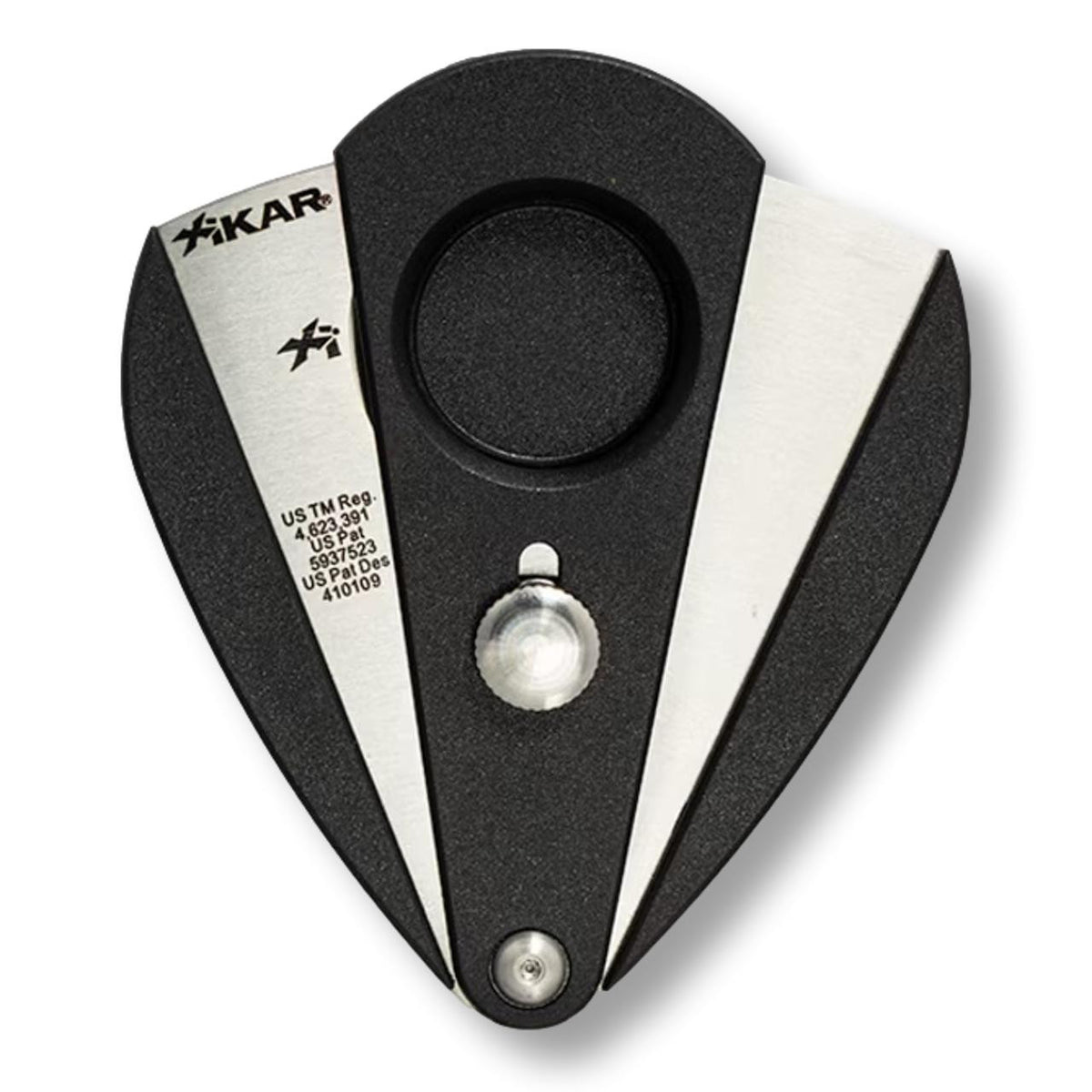 Xikar Xi2 Perfect Cut Double Blade Cigar Cutters - Black - Front when Opened