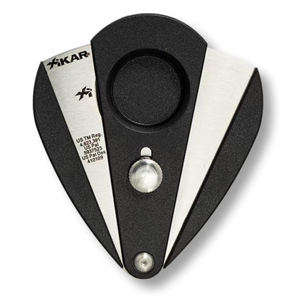 Xikar Xi2 Perfect Cut Double Blade Cigar Cutters - Black - Front when Opened