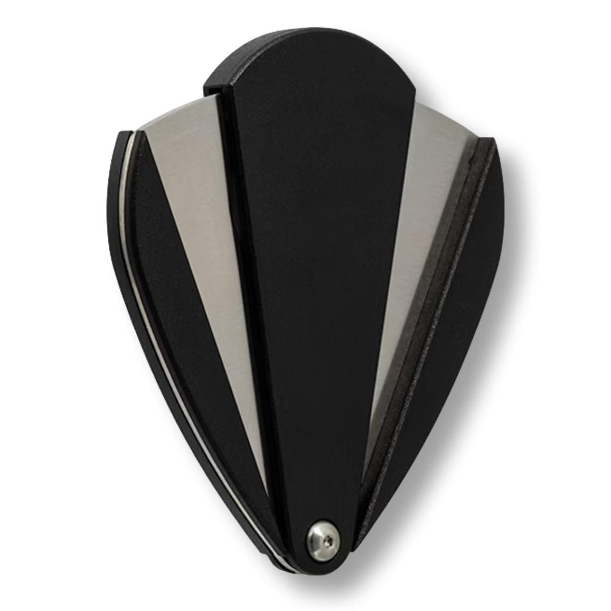 Xikar Xi2 Perfect Cut Double Blade Cigar Cutters - Black - Back Left Facing and Opened