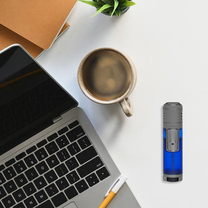Palio Veneto Torch Flame Quad Jet Cigar Lighters - Blue - Flatlay