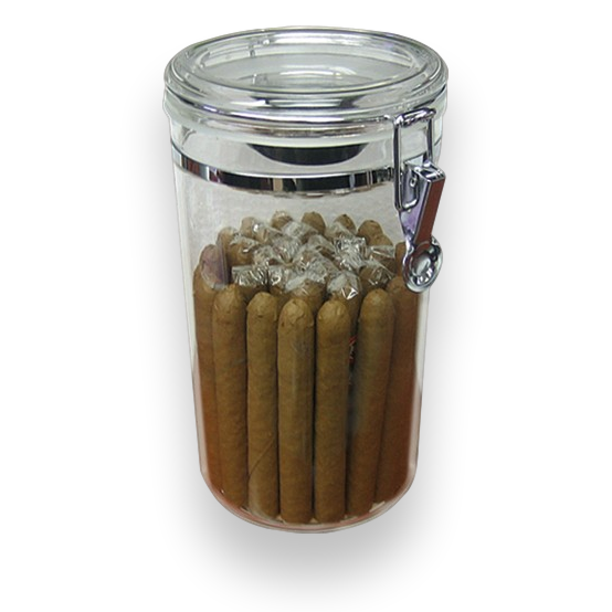 Prestige Acrylic Jar 25-Cigar Acrylic Humidor  - Exterior Closeup