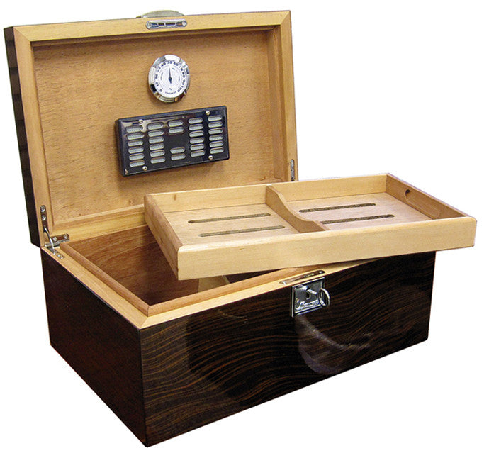 Prestige Import Group Princeton Ebony 130-Cigar Humidor - Interior