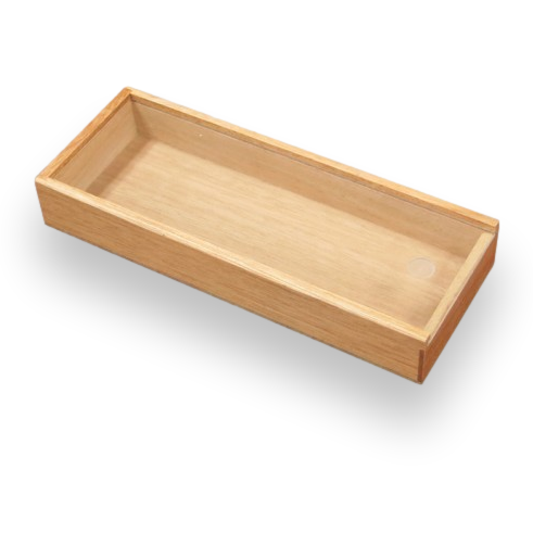 Prestige Promotional Box Wood 3-Finger Cigar Case  - Exterior Front